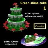 Halloween - green slime cake 1