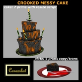 Halloween - crooked messy cake