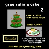 Halloween - green slime cake 2