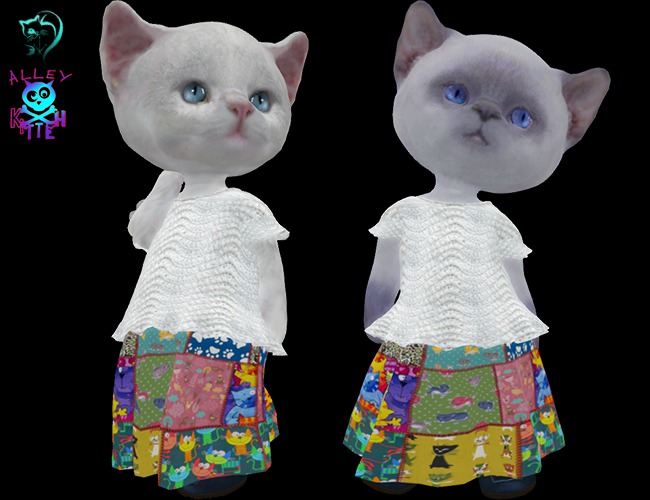 patchwork skirt outfit
