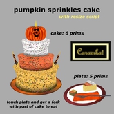 Halloween - pumpkin sprinkles cake