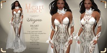 Utopia Heart LACE WHITE - Appliers Included!