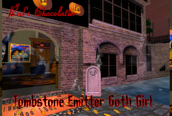 Halloween Tombstone Emitter Goth Ghost