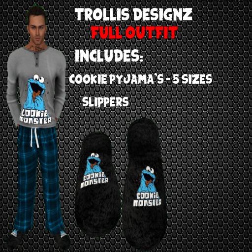 Trollis - Cookie Monster Pyjamas set SW