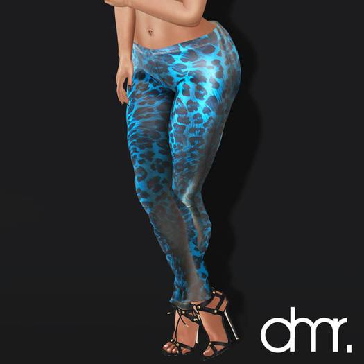 [[DR]Pants Leopard Blue :MESH::