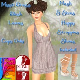 Mysti Dress Blush Leaves ~OF~