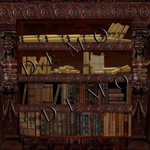 Bookcase with Scrolls (with library script) ~ 1 {p}