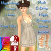 Mysti Dress Caramel Leaves ~OF~