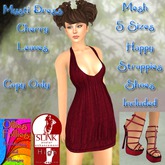 Mysti Dress Cherry Leaves ~OF~
