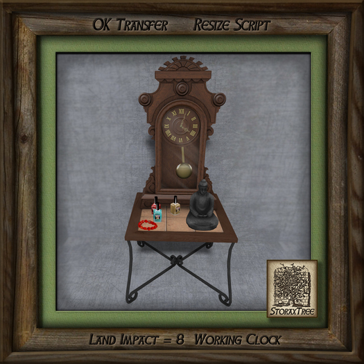 Seattle Loft Small Table w Clock Bc