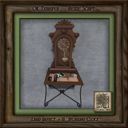 Seattle Loft Small Table w Clock Bd