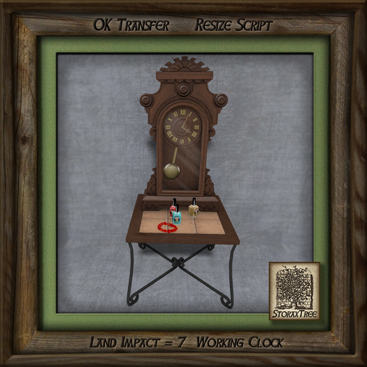 Seattle Loft Small Table w Clock Be