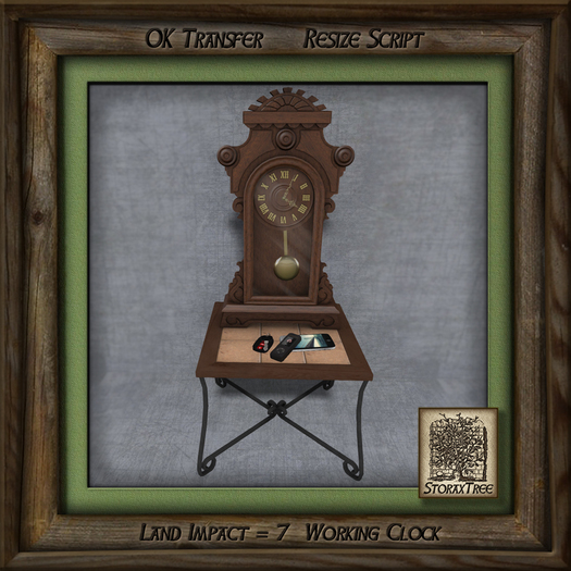 Seattle Loft Small Table w Clock Bf