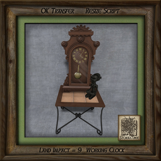 Seattle Loft Small Table w Clock Bm
