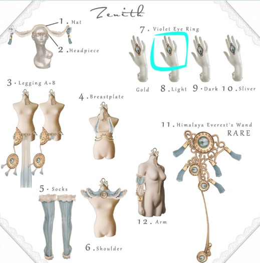 =Zenith=Violet Eye Ring ( Light Gold)