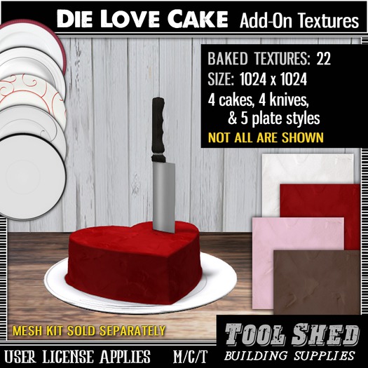 Tool Shed - Die Love Cake Add-On Textures