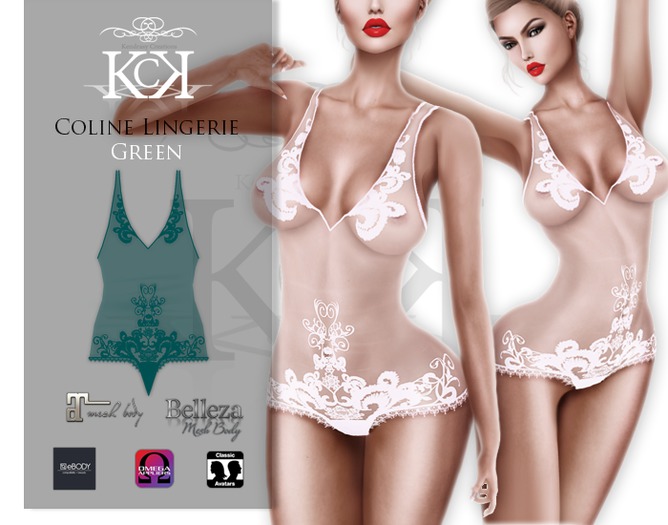 :::KC::: Coline Lingerie Green