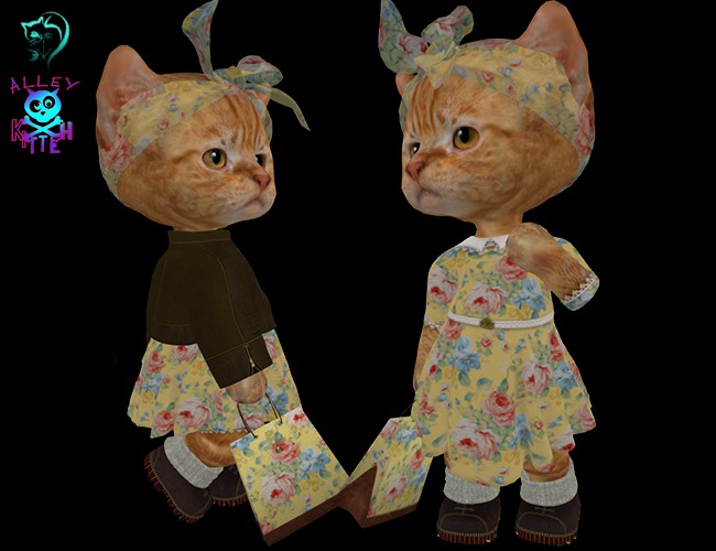 Dinkie SHABBY CHIC Collection - Roses on Yellow