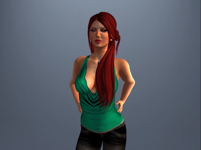 Slink halter top green