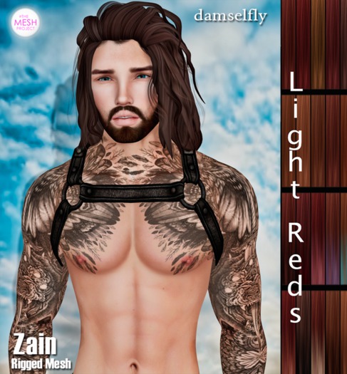 **DD**Damselfly Zain Rigged Mesh Light Reds