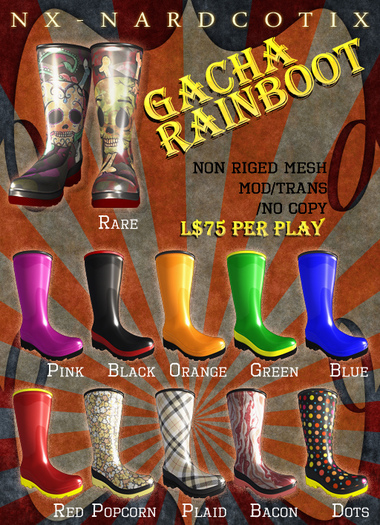 NX-Nardcotix Gacha Rainboot RARE