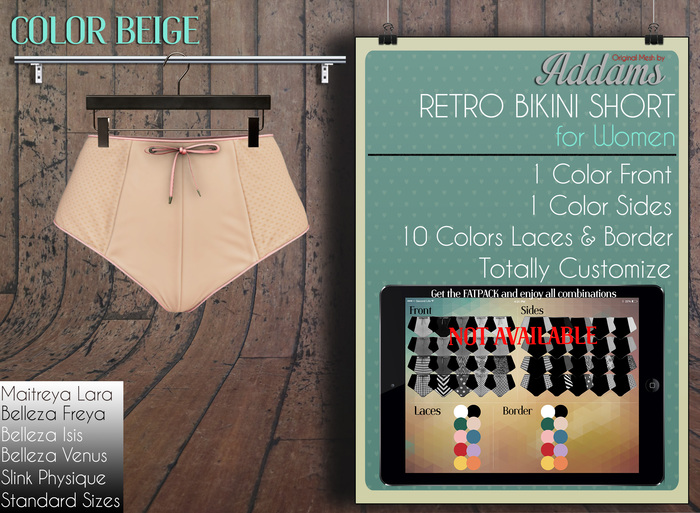 Addams // Retro Bikini Short // Beige