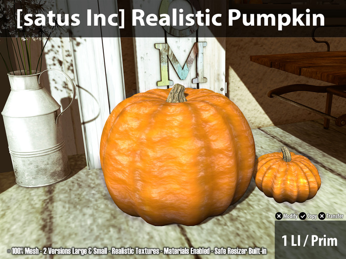 [satus Inc] Realistic Pumpkin