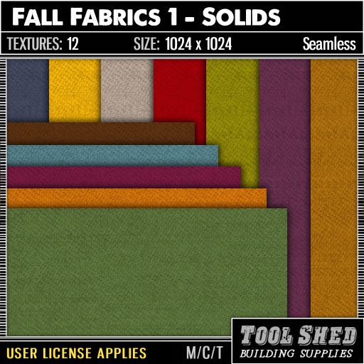 Tool Shed - Fall Fabrics 1 - Solids