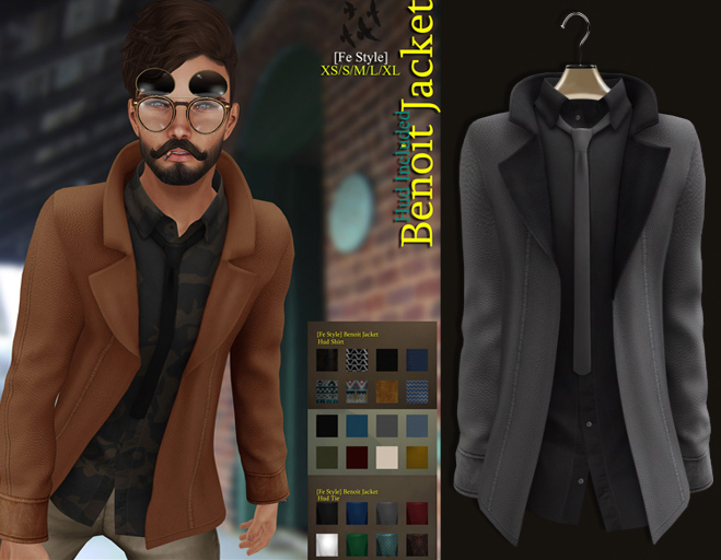 {Fe Style} Benoit Jacket - Gray/Black  / W/HUD [Box]