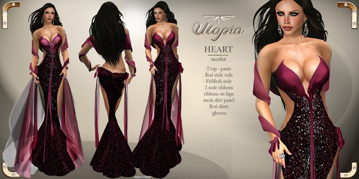 Utopia Heart merlot - Appliers Included!