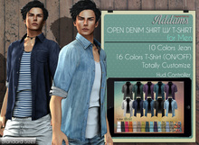 Addams // Open Shirt Rolled Up w/T-Shirt // FATPACK
