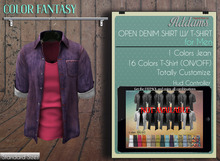 Addams // Open Shirt Rolled Up w/T-Shirt // Fantasy