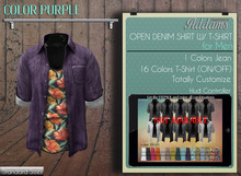 Addams // Open Shirt Rolled Up w/T-Shirt // Purple
