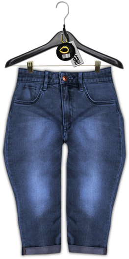 -Unbothered- Denim Capris (Dark)