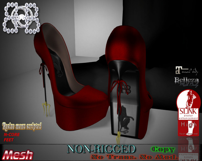 !!BHB!! CHEEKY LIL DEVIL  HEELS ( n-core, maitreya, belleza, slink, resize)