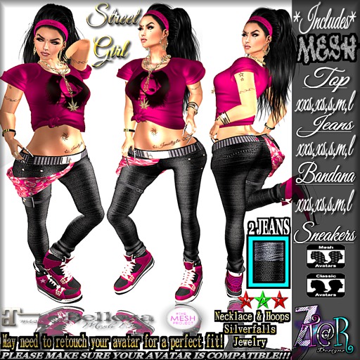 .:*ZT@R*:. STREET GIRL PINK OUTFIT V1