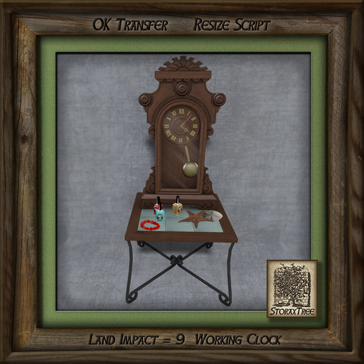 Seattle Loft Small Table w Clock Ca