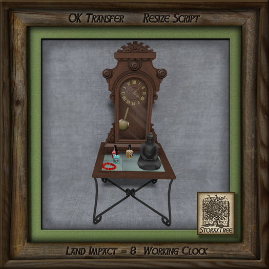 Seattle Loft Small Table w Clock Cc