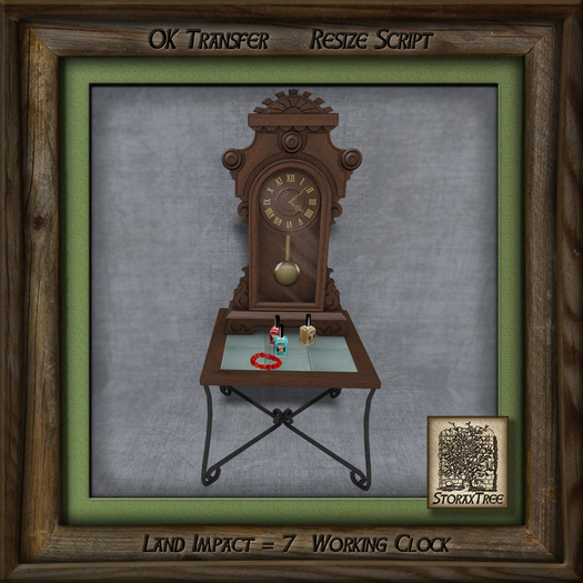 Seattle Loft Small Table w Clock Ce