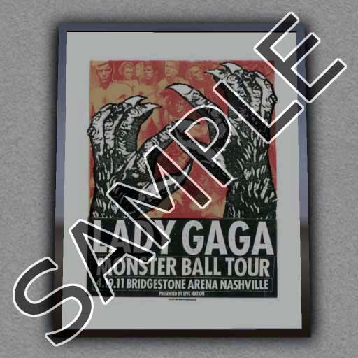 LADY GAGA FRAMED CONCERT POSTER