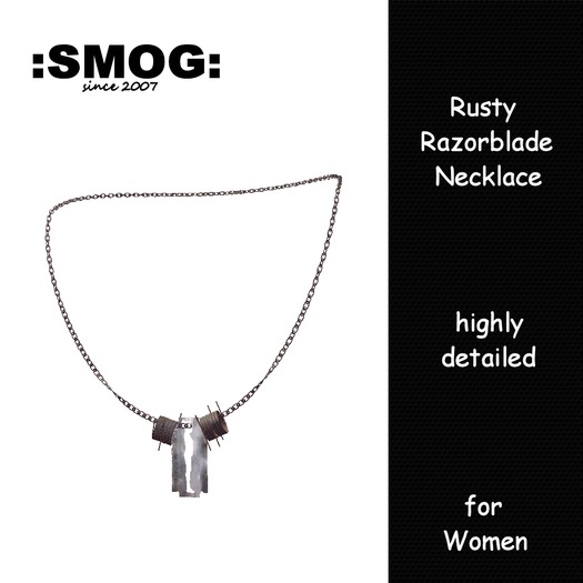 :SMOG: Rusty Razor Blades Necklace (Women) (Boxed)