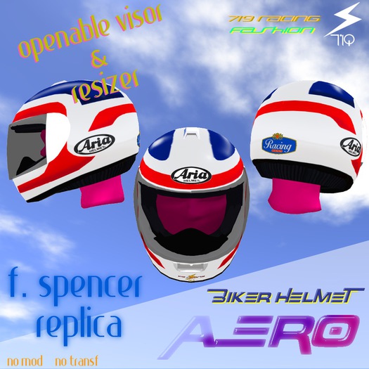 719 Racing Helmet - AERO (F. Spencer) BOX