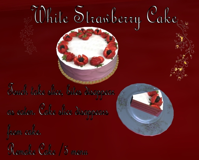 White Strawberry Cake 