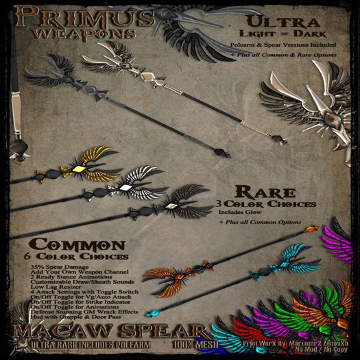 Primus Macaw Spear 3.55 [apex[ (Light Ultra RARE)