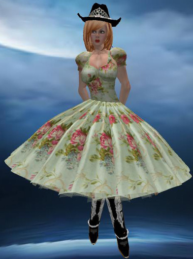 Western Hoedown Cowgirl Green