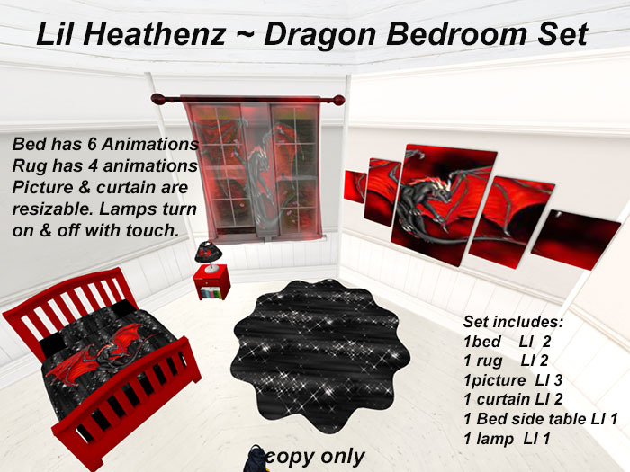 ~LH~Dragon Bedroom Set (boxed)