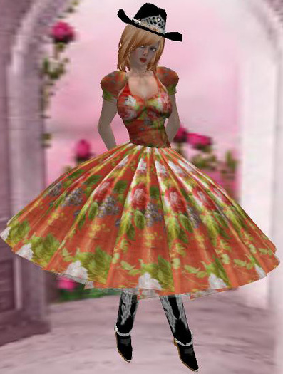Western Hoedown Cowgirl Orange