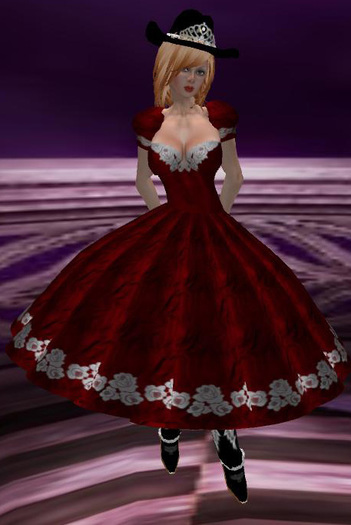 Western Hoedown Cowgirl Red Rose