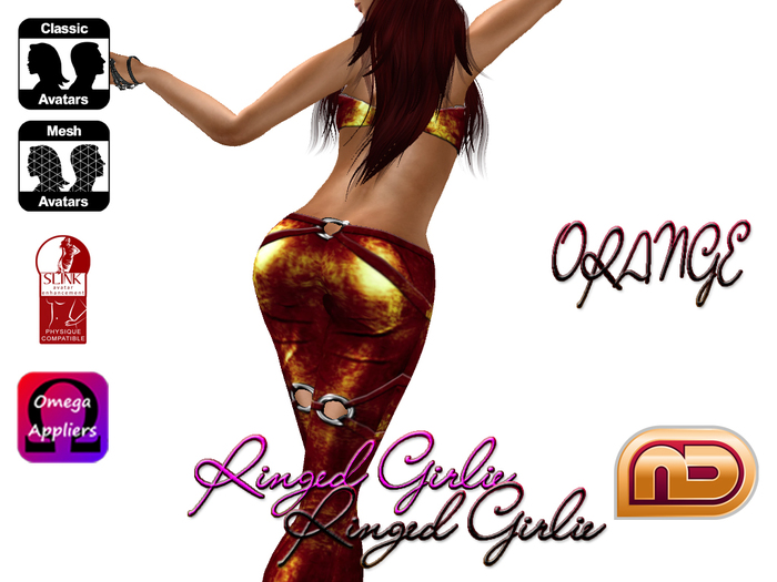 [NetLife Design] Ringed Girlie orange + Appliers