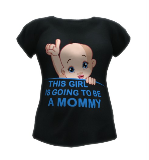 This Girl Going To Be A Mommy Blue Maternity T-Shirts